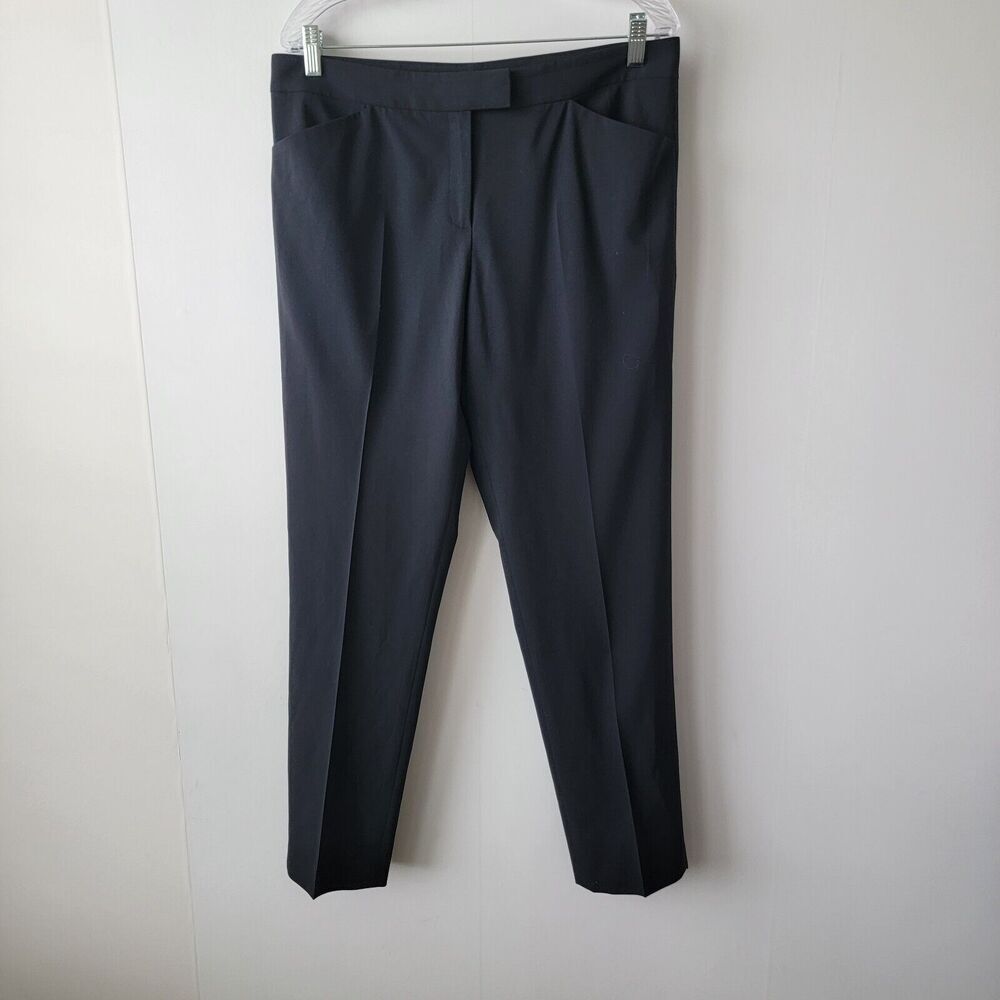 lafayette 148 new Irving Straight Leg Stretch Wool blend Pants size 10